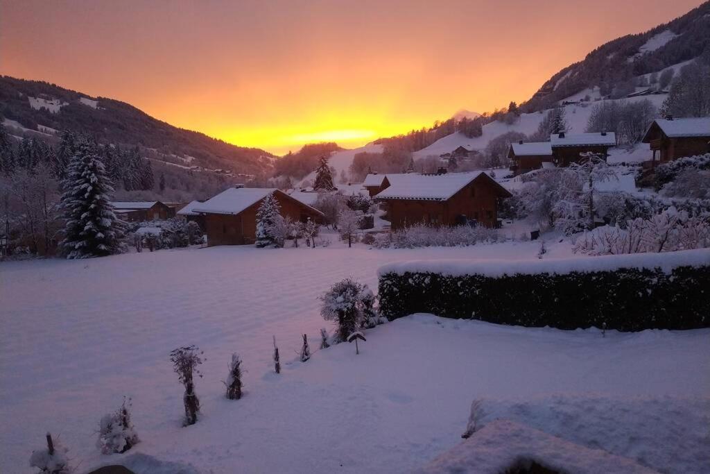 A4 Km De Megeve Tres Joli Studio Avec Jacuzzi ,Vue Sur Les Montagnes Au Calme Праз-сюр-Арли Екстериор снимка